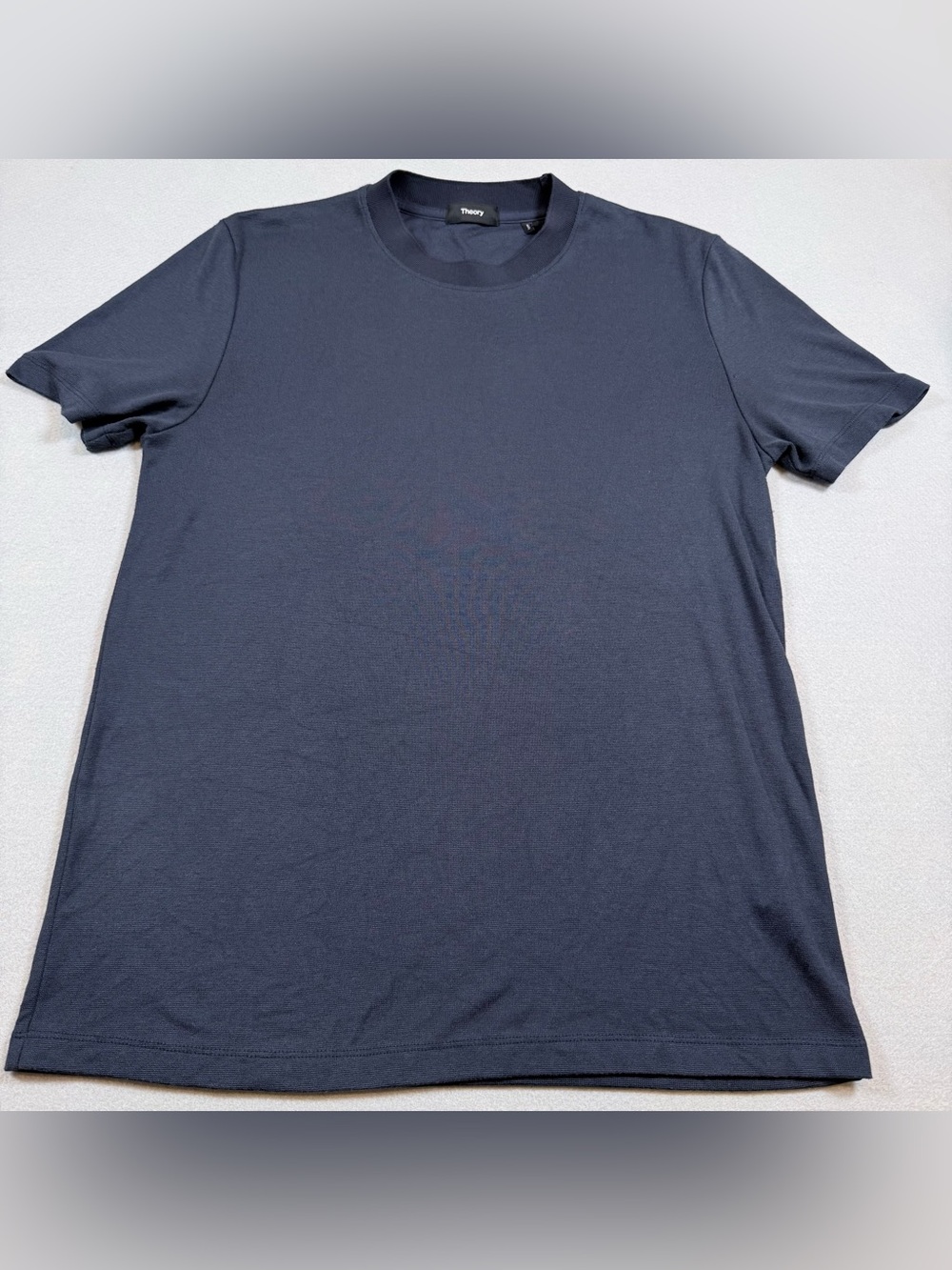 Theory Navy Modal Slim Fit Crew Neck Tee Mens Size M
